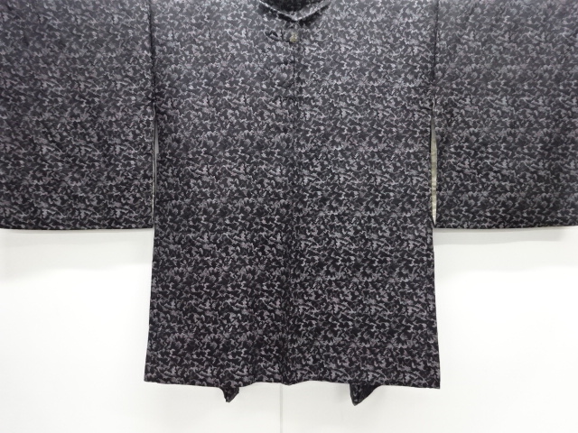 JAPANESE ANTIQUE HAORI / TAISHO ROMAN STYLE / SILK / WOVEN ABSTRACT